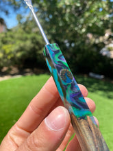 Load image into Gallery viewer, Pourcasso Resin + Burl w/ Peacock Milli
