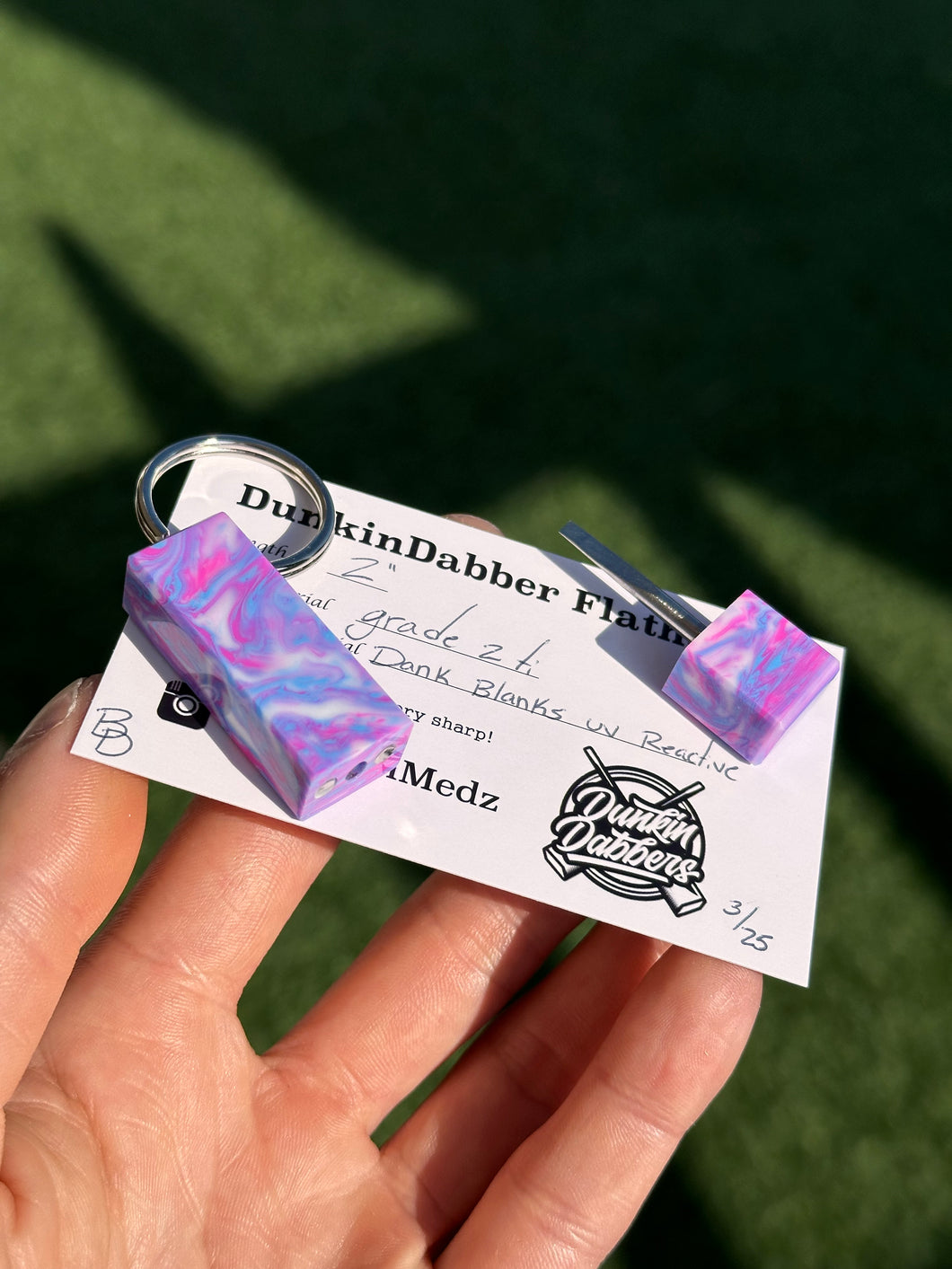 Dank Blanks Uv Reactive Keychain Flathead