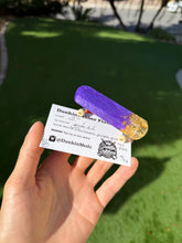 Load image into Gallery viewer, Pourcasso Purple Gold Leaf Tech Deck Flathead