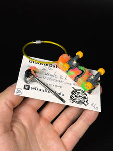 Pourcasso Uv Reactive Sheathed Tech Deck Keychain