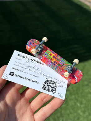 Kaotic Artworks Uv + Glow Tech Deck Flathead w/ Blotter