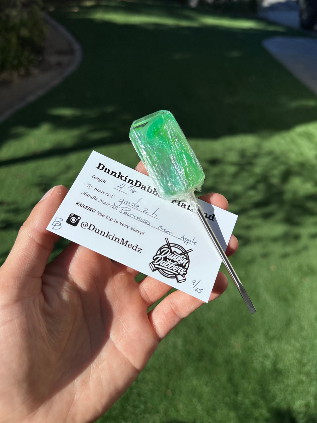 Pourcasso Green Apple Lollipop Flathead