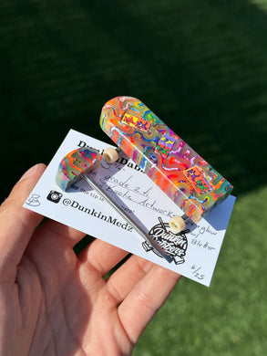 Kaotic Artworks Uv + Glow Tech Deck Flathead w/ Blotters