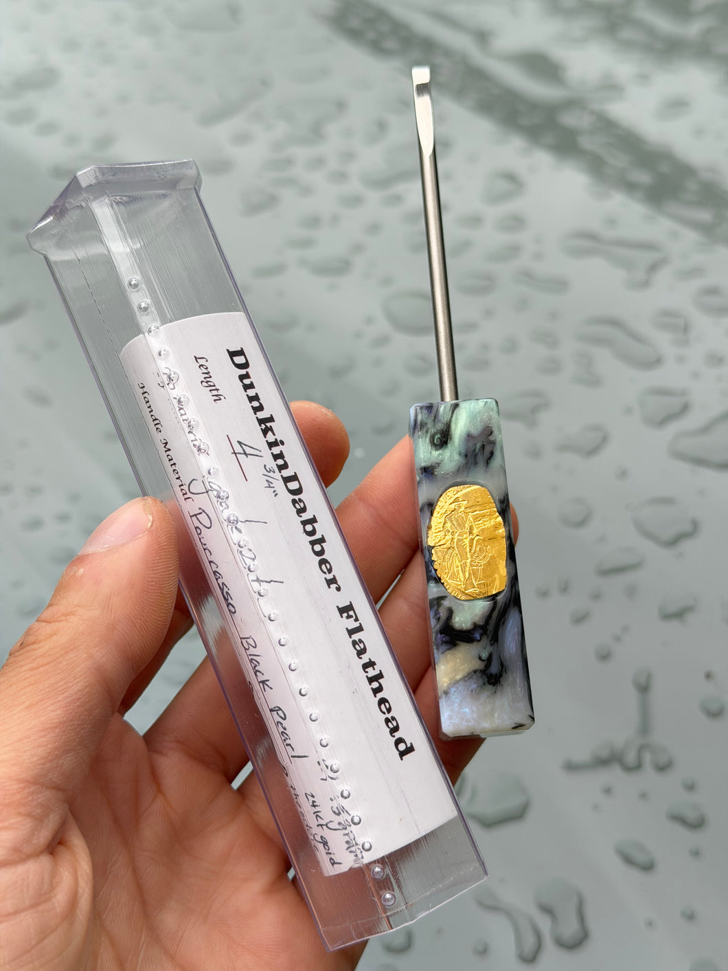 Pourcasso Black Pearl Flathead w/ .5 Gram Gold Inlay (Theodore Roosevelt)