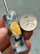 Load image into Gallery viewer, Pourcasso Black Pearl Flathead w/ .5 Gram Gold Inlay (Theodore Roosevelt)