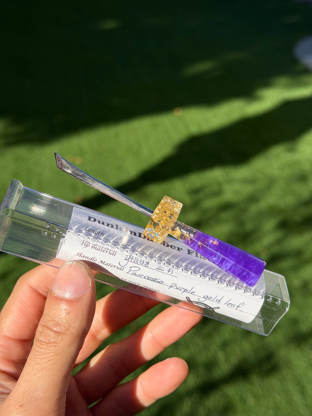 Pourcasso Purple Gold Leaf Katana