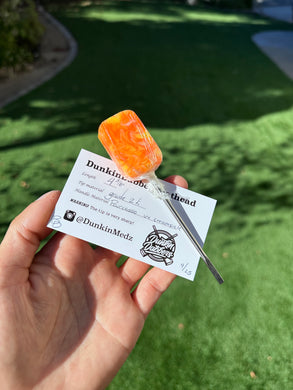 Pourcasso Uv Reactive Creamsicle Lollipop Flathead