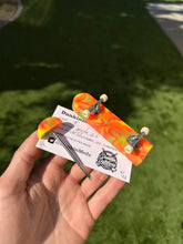 Load image into Gallery viewer, Pourcasso Uv Creamsicle Tech Deck Flathead w/ Matching Tray + Grinding Rail